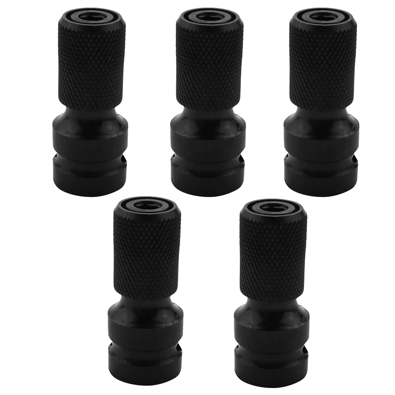 

5X 1/2 Inch Square To 1/4 Inch Hex Ratchet Socket Wrench Socket Adapter Spanner Set Drive Converter Impact Tool