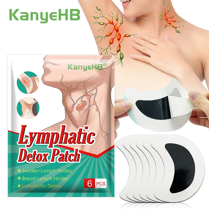6 шт. = 1 пакет Лимфатический дренажный пластырь для лимфатических узлов