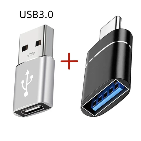 2 шт. USB 3.0 к Type C OTG адаптер зарядного устройства Разъем Type-C к USB «папа» на адаптер Type-c для ПК MacBook Автомобильный USB ipad