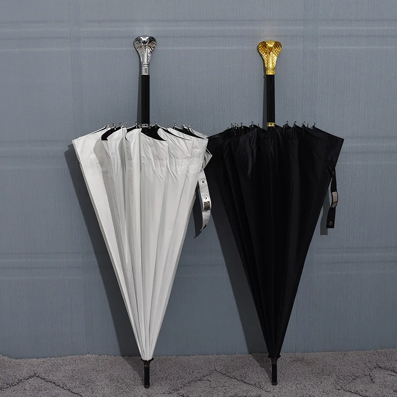 Зонт с длинной ручкой и защитой от УФ-излучения роскошный леопардовым принтом 16