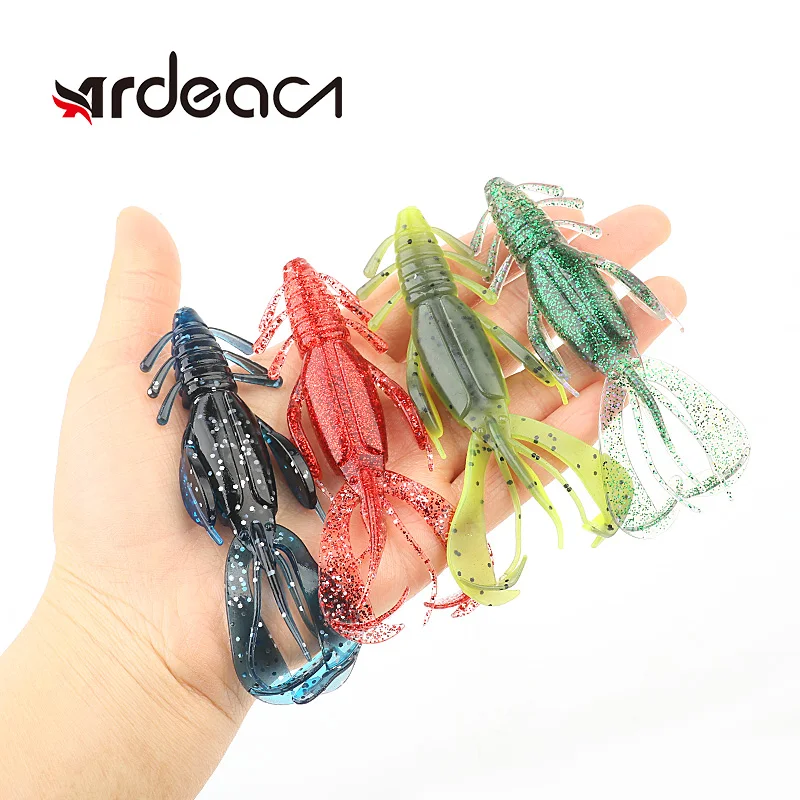 

ARDEA Crazy Flapper Soft Bait 9Pcs 100mm/10g Shrimp Shaped Lure Silicone Crawfish Carp Tackle Jig Trailers Wobblers Swingbaits