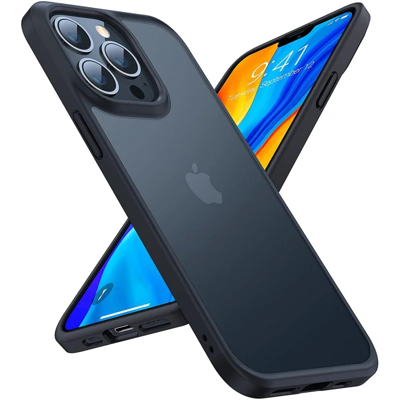 

Disney TORRAS Shockproof Compatible for iPhone 13 Pro Case, [Military-Grade Drop Tested] Translucent Matte Hard PC Back with Sof
