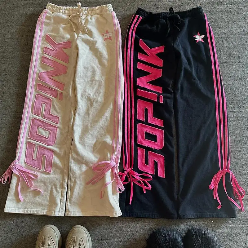 Y2k женский Harajuku эстетический галстук-бабочка с надписью на бретелях графический