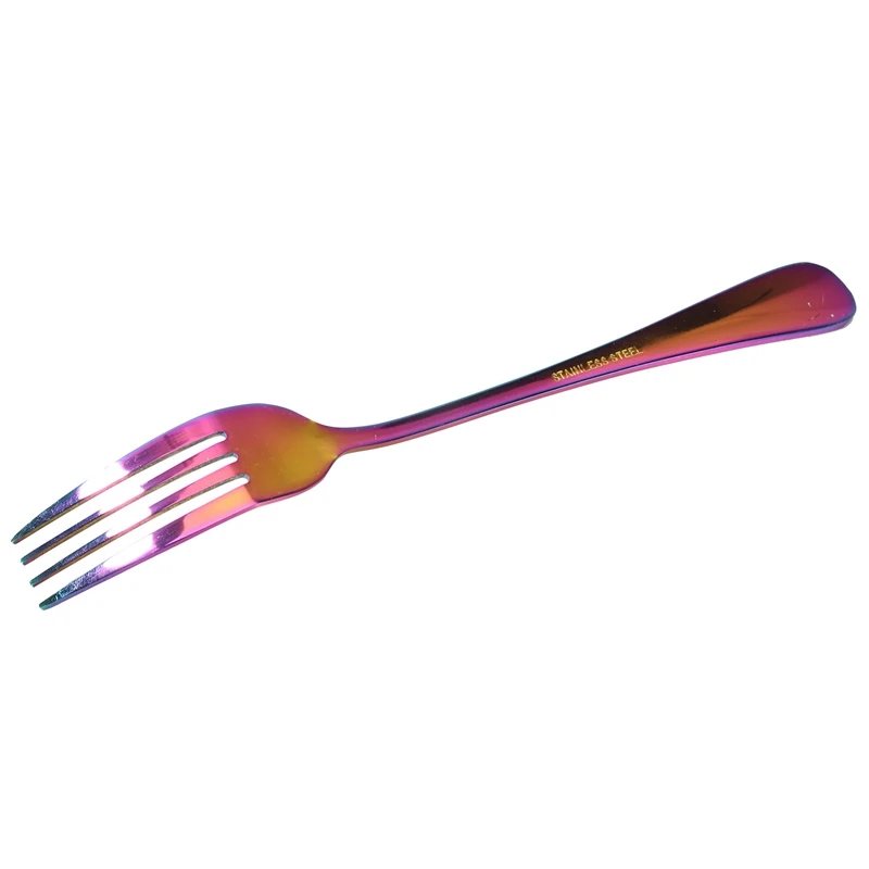 Набор столовых вилок из нержавеющей стали 6 шт. Посуда радужного цвета набор