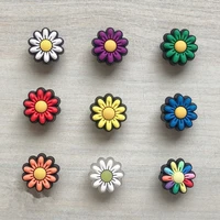 hot 1pcs colorful flowers pvc shoe charms for croc charms accessories diy funny shoe buckle decorations for pretty girls shoe