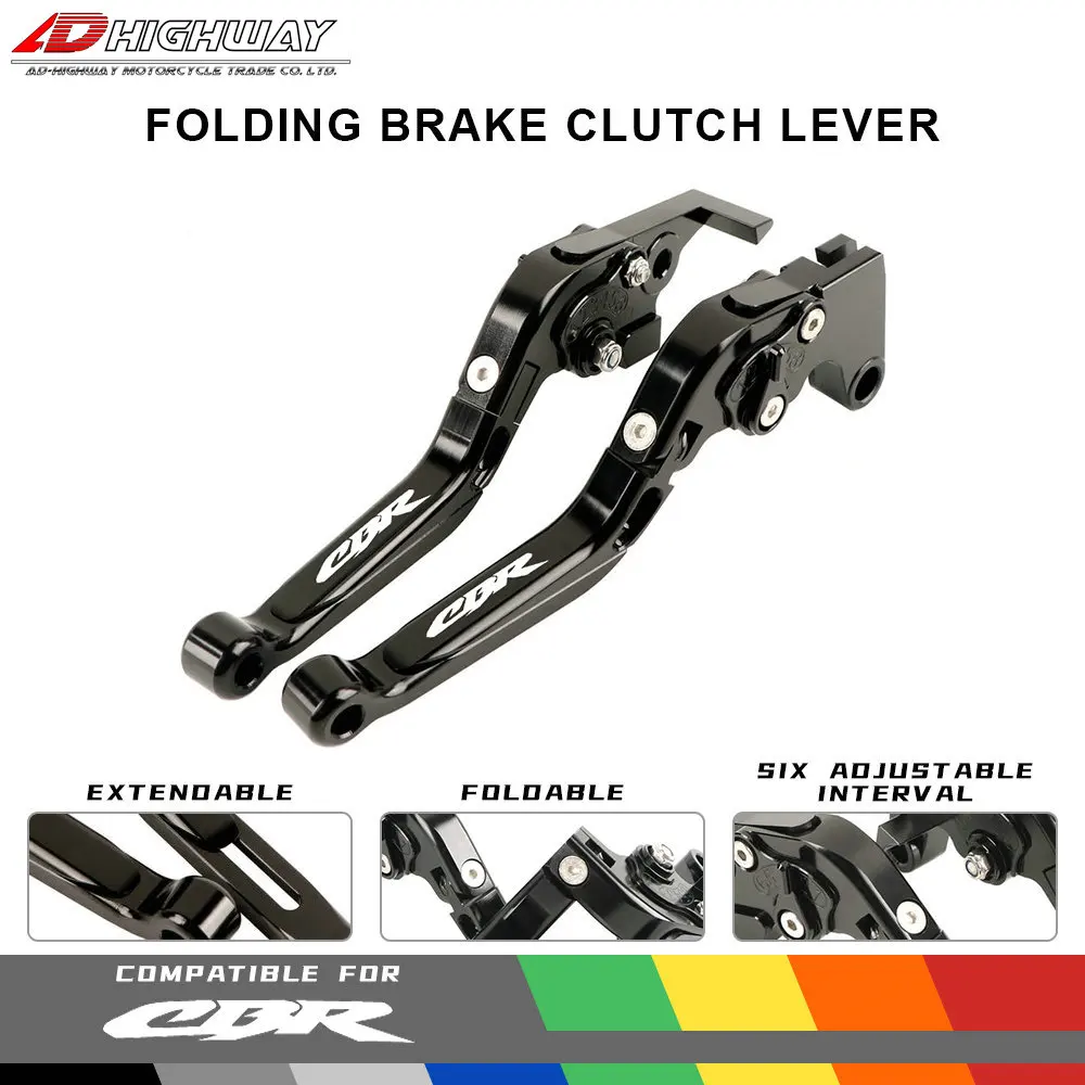 

20 Colors CNC Aliuminum CBR Adjustable Extendable Folding Brake Clutch Levers For HONDA CBR600RR CBR 600 RR 2004 2005 2006 2003