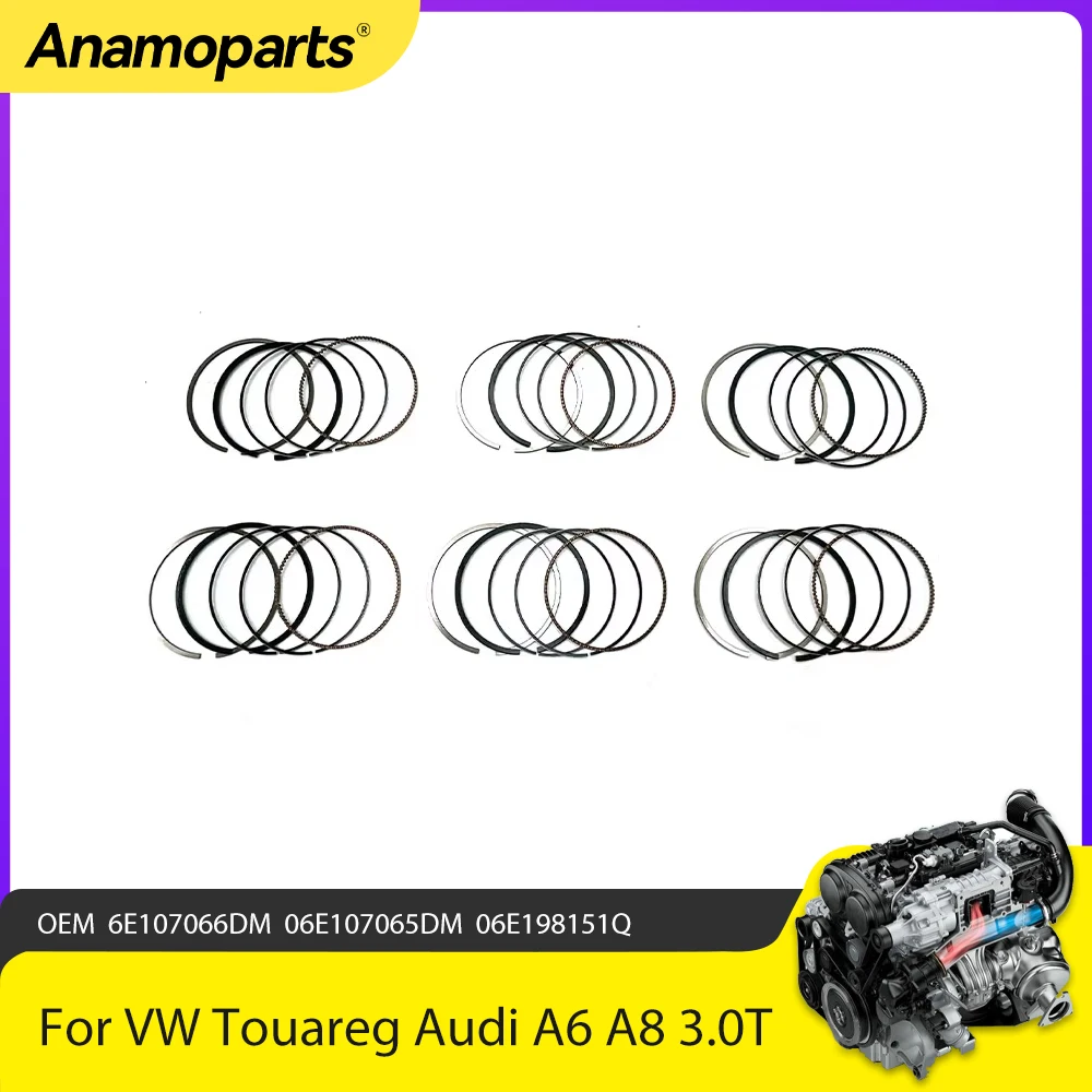 Фото Детали двигателя Поршни Кольца подходят для газа 3.0 T для VW Touareg Audi A6 Quattro A8 Q7 3.0T CGEA CGFA CAKA CCBA V6 DOHC 06E 198151 Q 10-18 №1