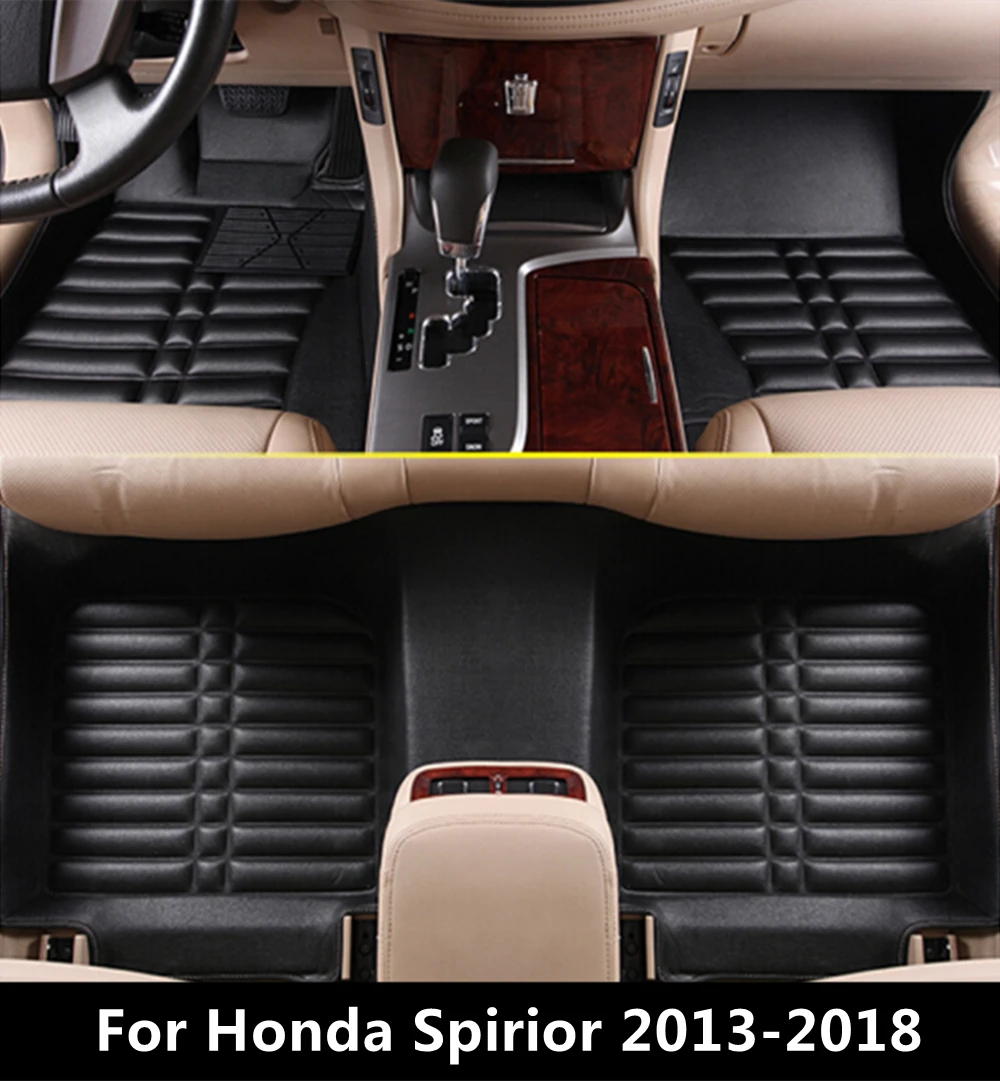 

SJ 3D Waterproof Custom Car Floor Mats Front & Rear FloorLiner Styling Auto Carpet Mat For HONDA Spirior 2013 2014-15-16-17-2018