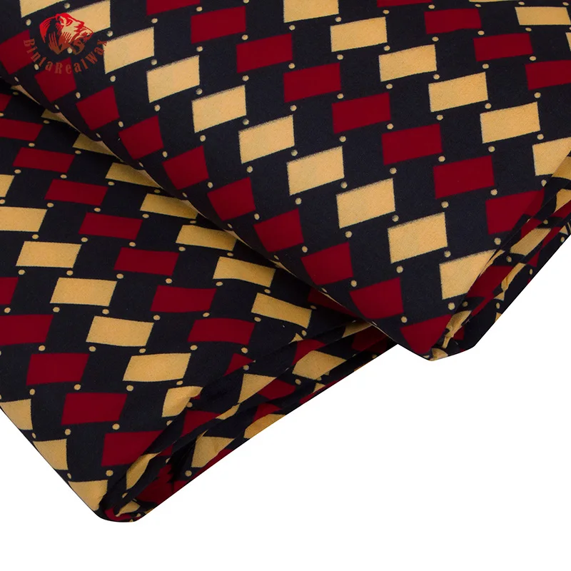 Африканская восковая ткань из полиэстера с ткацким рисунком оптовая торговля