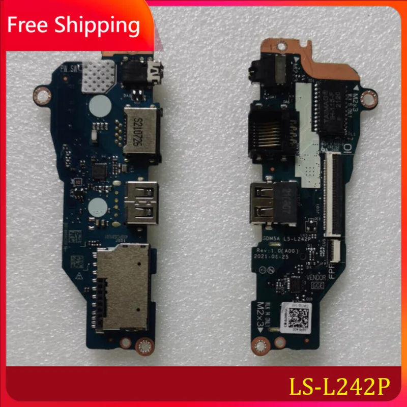 LS-L242P ДЛЯ DELL Vostro 3510 3511 3515 USB-устройство считывания аудиопорта плата ввода-вывода