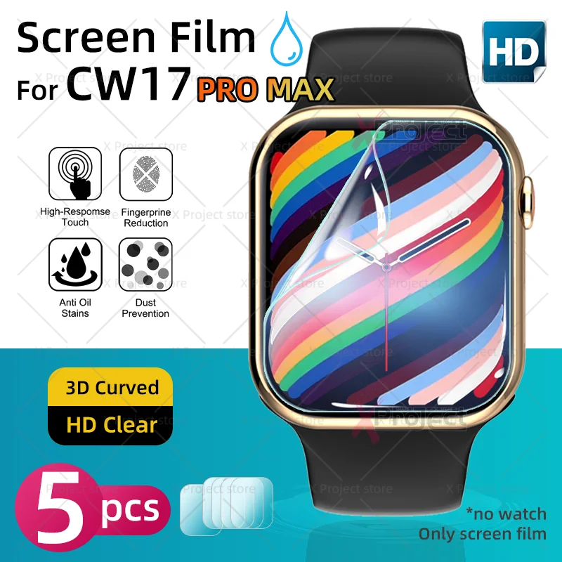 

Защитная пленка для смарт-часов CW17 PRO MAX, Гидрогелевая Защитная пленка для смарт-часов, 7 моделей, PK W37 CW27 DT7 PRO MAX