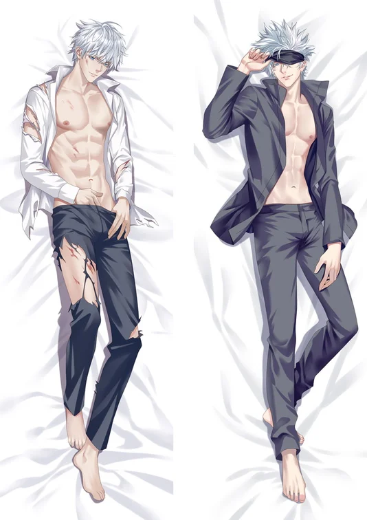

Double Side Printed Anime Jujutsu Kaisen Gojo Satoru Dakimakura Hugging Body Cushion Cover Decorative Throw Pillow Case