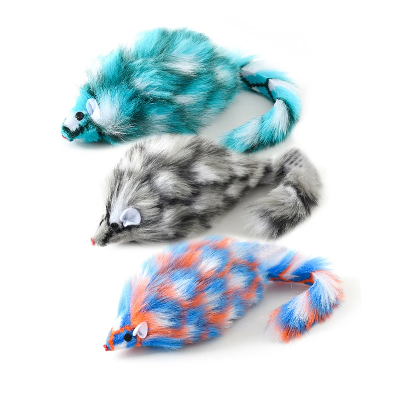 

Мягкая флисовая ложная мышь кошка игрушки пищащие красочные перья забавные игровые игрушки для кошек котенок интерактивная игрушка для ко...