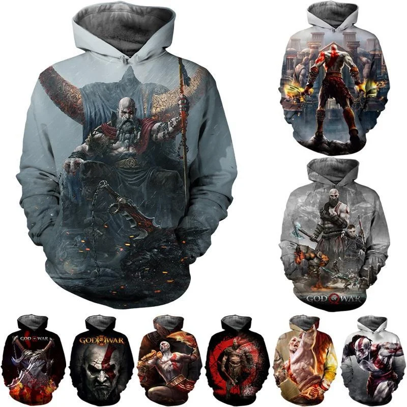 

Fashion Greek Mythology Game Spartan Casual Handsome Men's Hoodie 3d Printed Casual Harajuku Oversized Hoodie