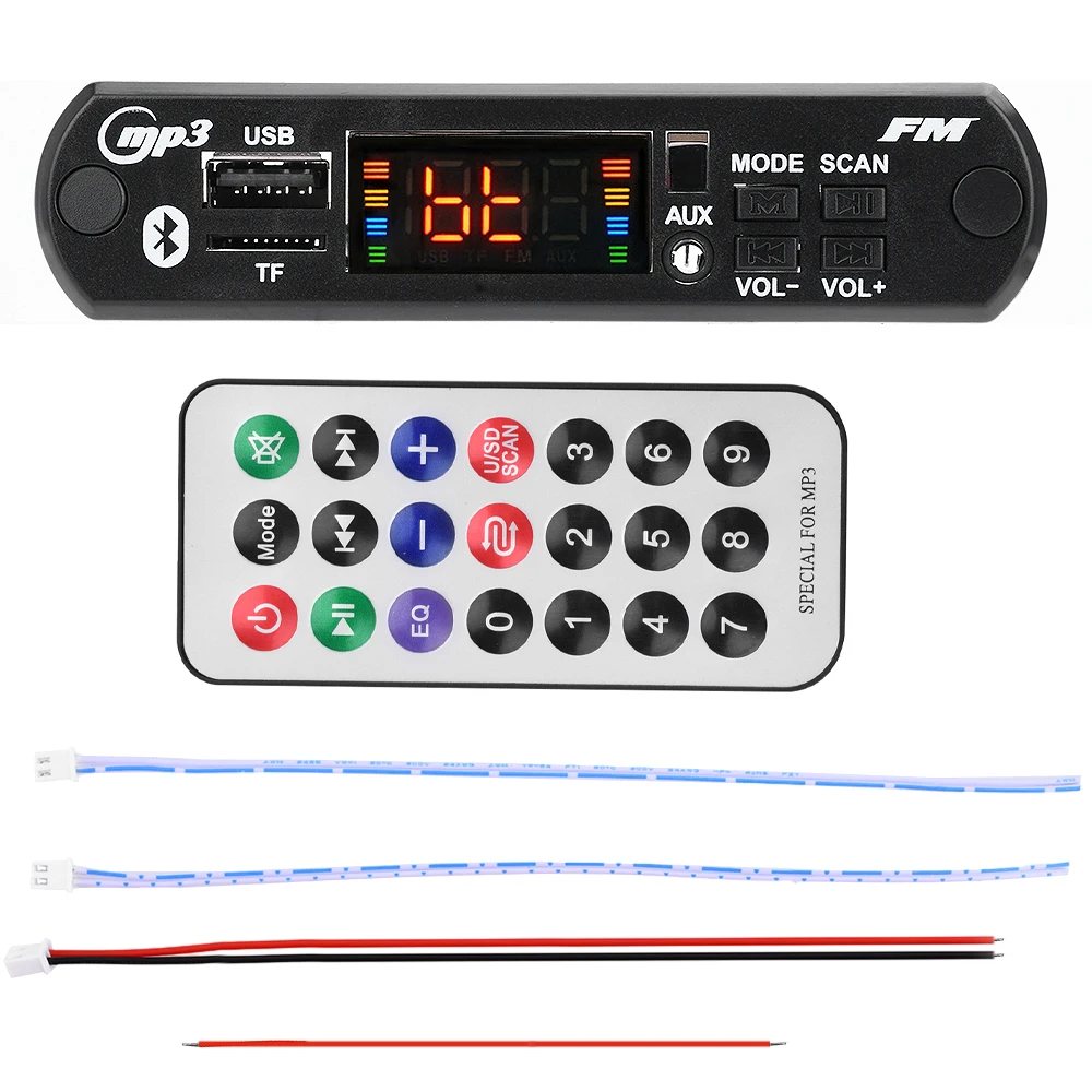 2*25 Вт 2*40 усилитель мощности аудиоплеер DC7-15V Bluetooth 5 0 автомобильное аудио Mp3