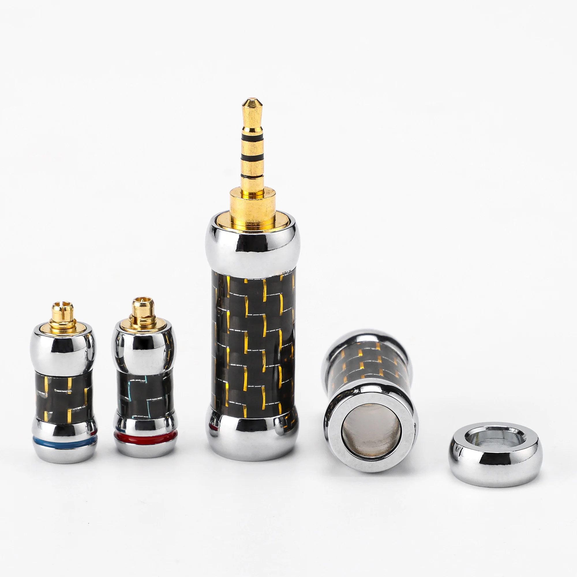 

4.4 balance mm 3.5mm 2.5mm pure copper gold carbon fiber + splitter 6.0 hole + slider 6.0 hole + mmcx custom DIY