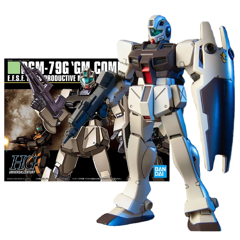 

Bandai Genuine Gundam Model Kit Anime Figure HG 1/144 RGM-79G GM Command Collection Gunpla Anime Action Figure Toys for Children