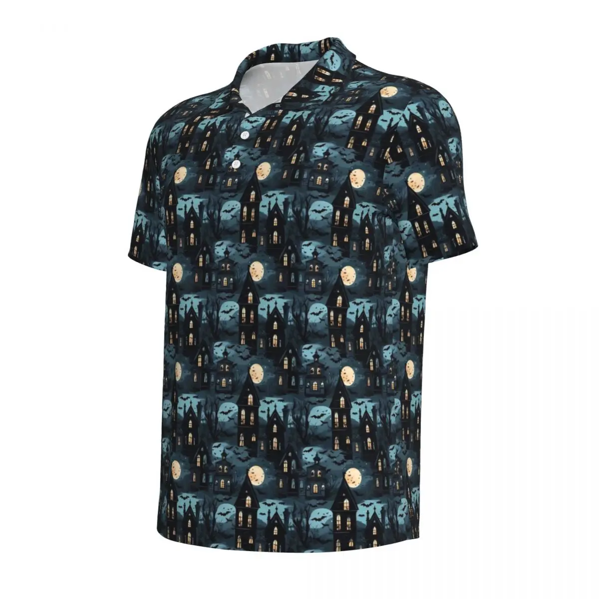 Повседневные мужские футболки поло в стиле Хэллоуин с привидениями