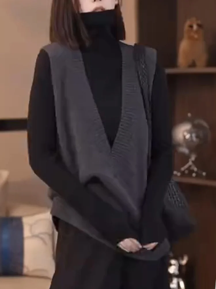 Европейские товары больших размеров. Высококачественный серый жилет без рукавов