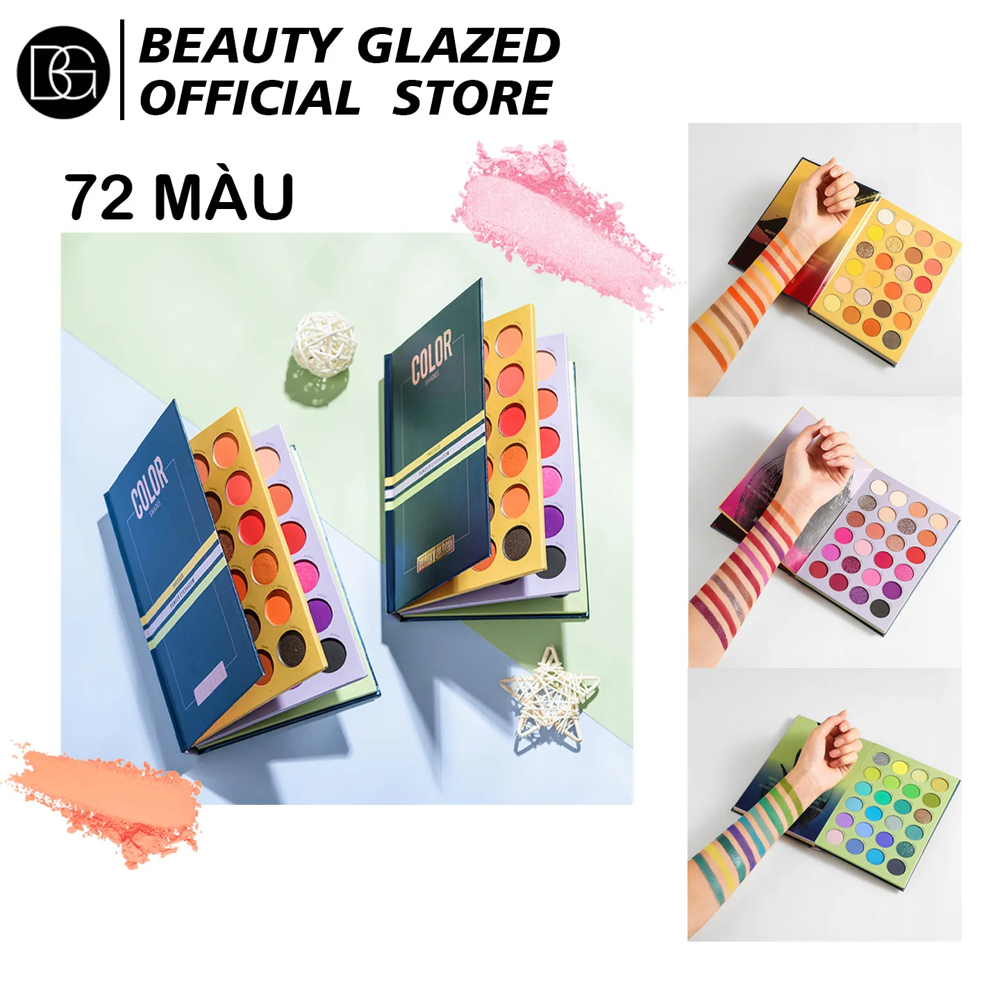 

72 Color Makeup Eyeshadow Palette Diamond Pigment Glitter Shimmer Make Up Eyeshadow Pallete Set Cosmetics