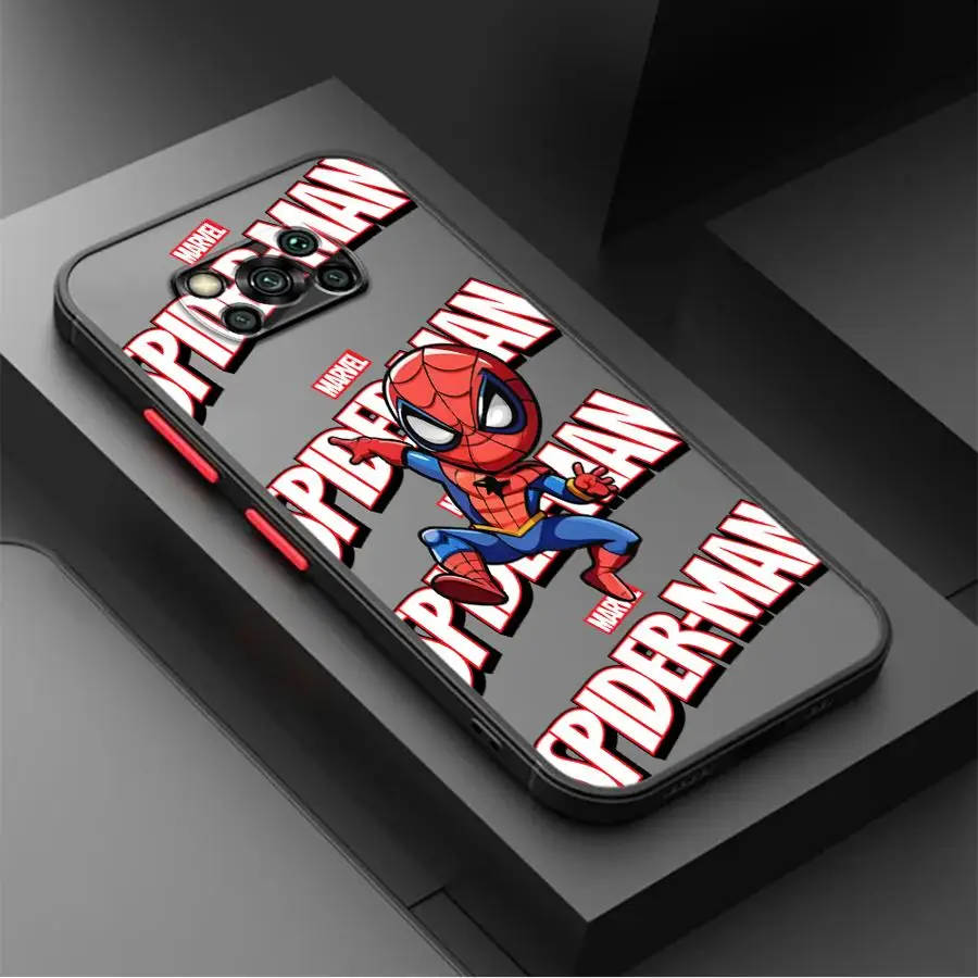 Фото Чехол Q-Version Jumping Spider Man для Xiaomi Poco C51 C50 M5s X3 NFC C40 X3 X4 X5 Pro F3, матовый чехол для телефона №5