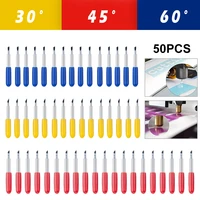 50pcs 3 colors 304560 degree cutter blade for roland cutting plotter wear resistant plotter cutting blade for power tools