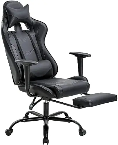 

POPTOP High-Back Office Chair Ergonomic PC Gaming Chair Cheap Desk Chair Executive PU Leather Rolling Swivel Computer Chair with
