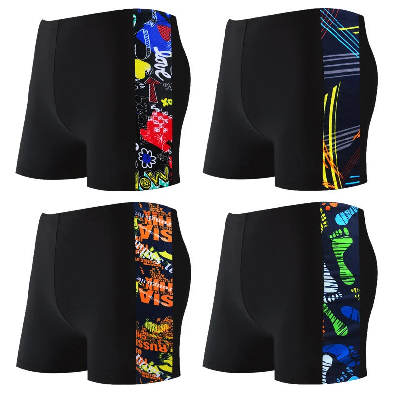 

1PC Summer Swimwear Men Swimsuit Maillot De Bain Boy Swim Suits Boxer Shorts Swim Trunks Swimming Surf Random color