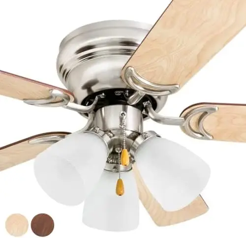 

50863 Whitley Hugger Ceiling Fan, 42, Bright Brass