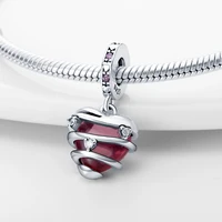2022 new style ruby charm fit 3mm womens bracelet diy jewelry hot plata charms of ley 925 silver bead