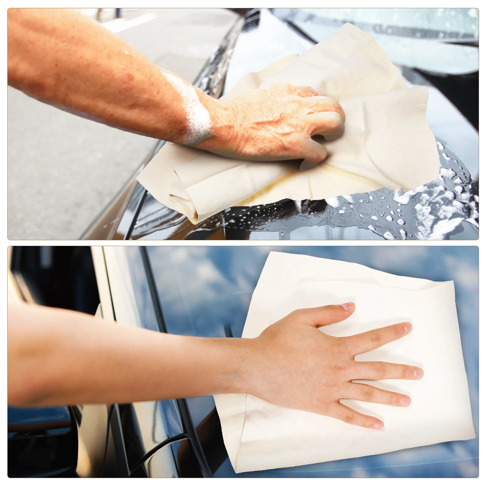 Замшевое полотенце для чистки автомобиля (40*50 см) многоразовое средство Shammy Cleaner