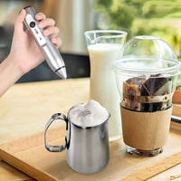 usb handheld rechargeable milk frother coffee foam maker w spring whisks stainless steelplastic kitchen tools accessories