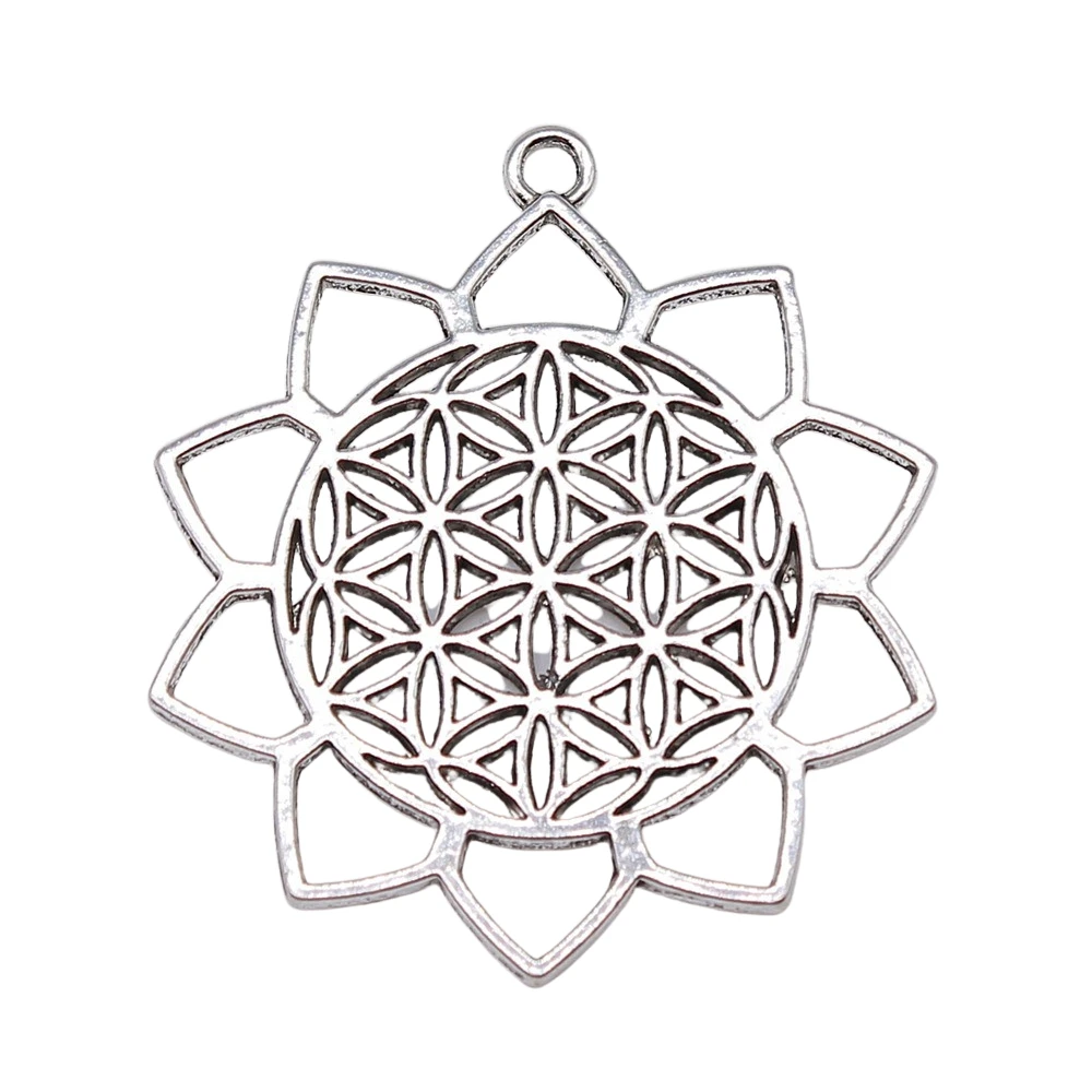 WYSIWYG 2 шт 48x42 мм цветок жизни очарование кулон Большая жизнь подвески большой