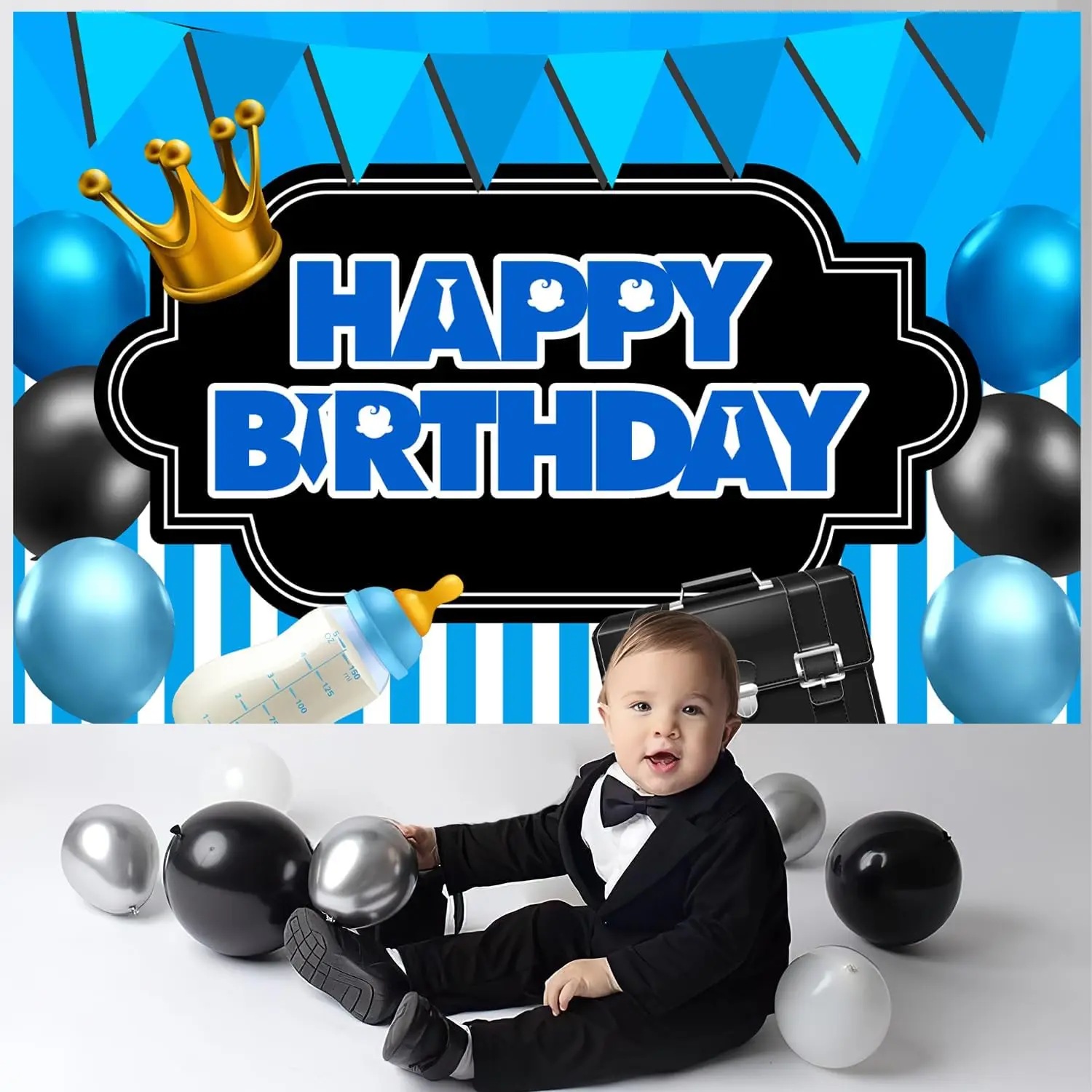 Фон для фотографирования с изображением босса Болельщицы на день рождения