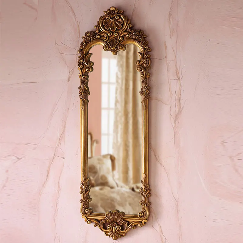 

Vintage Mirror Exquisite Makeup Mirror Bathroom Hanging Mirror Gifts for Woman Lady Decorative Mirror Home Decoration Supplies