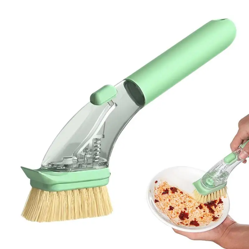 

Kitchen Pot Cleaning Brush Automatic Filling Household Press Liquid Decontamination Kitchen Cleaning Brush Pan Artifact Sink
