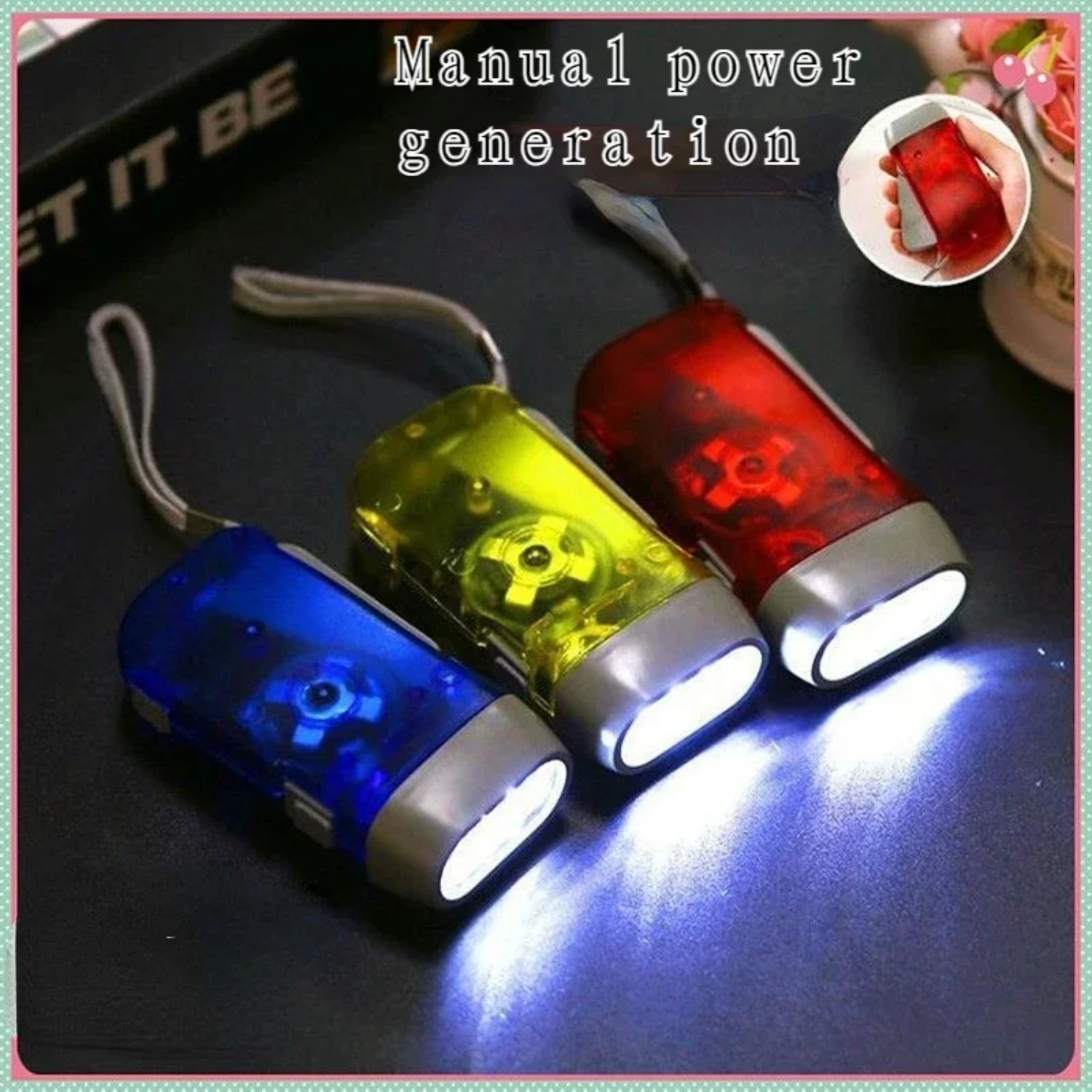 3LED фонарик ручной пресс рукоятка лампа для кемпинга уличный нажимной