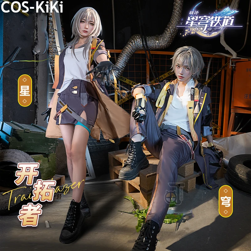 

COS-KiKi Honkai: Star Rail Trailblazer Caelus/Stelle Game Suit Cosplay Costume Gorgeous Uniform Halloween Party Role Play Outfit