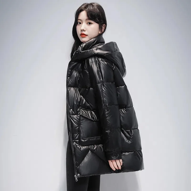 

Winter Jacket 2023 New Women Parkas Hooded Long Down Cotton Jacket Thicken Warm Female Loose Puffer Snow Wear Coat Outerwear