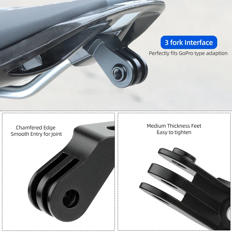 Фото Кронштейн заднего фонаря седла Deemount подходит для Shimano PRO для радарных фонарей спортивной камеры Gopro Alum. Держатель удлинителя из сплава №4