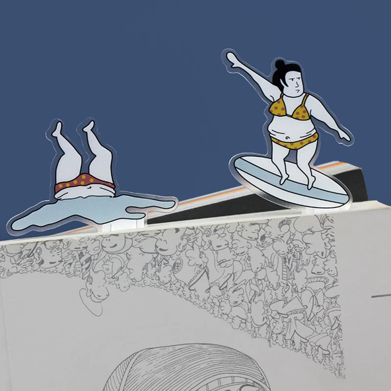 

1Set Cute Small Fresh Bookmark Literary Pagination Mark Book Clip Cute Funny Mark Page Creative Book Page Folder Stationery