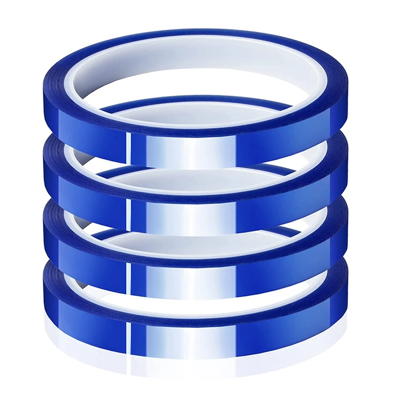 

4 Rolls 10Mmx33m(108Ft) Blue Heat Tape Transfer Tape For Heat Sublimation Press No Residue And Heat Transfer Vinyl