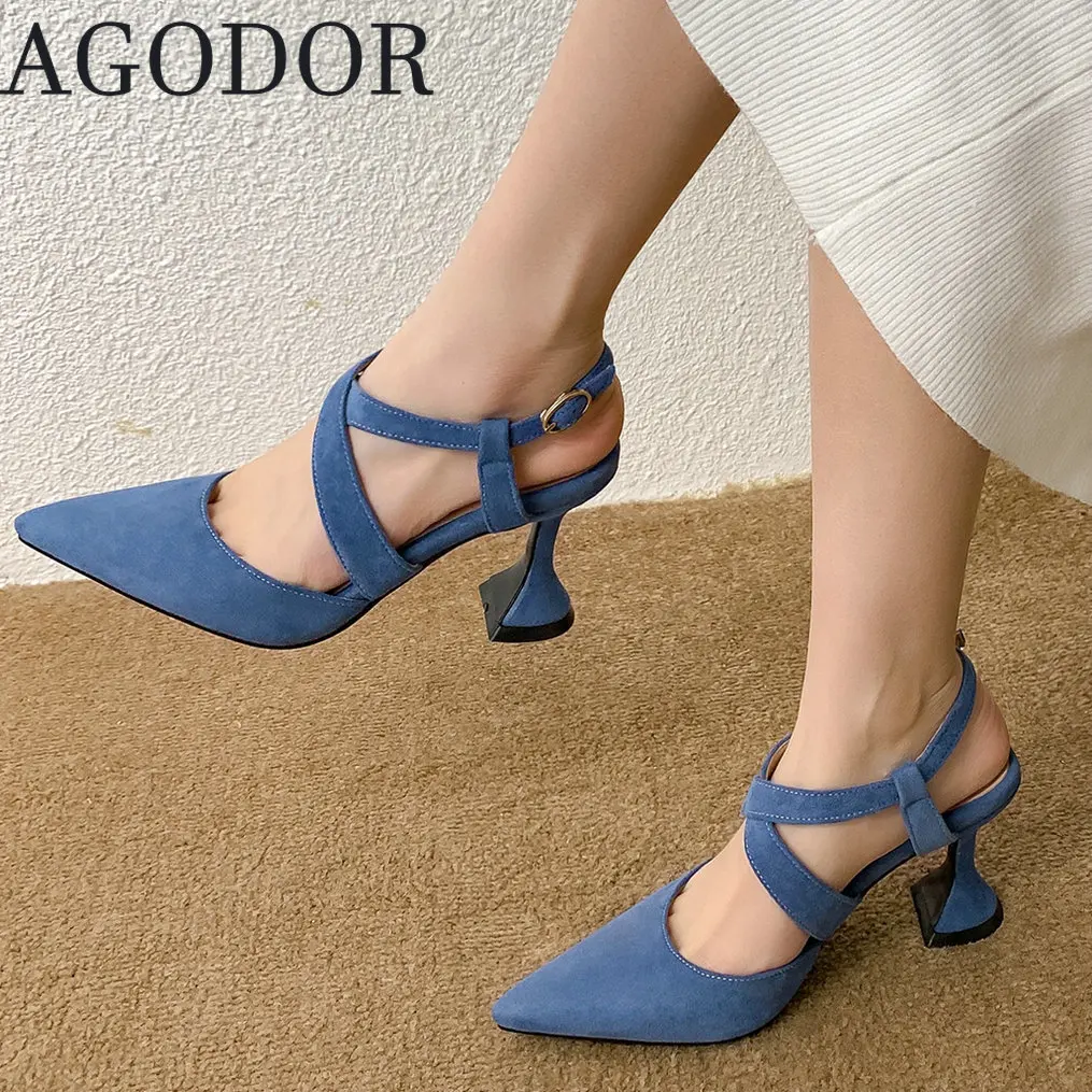 

Женские туфли-лодочки с острым носком, на высоком каблуке