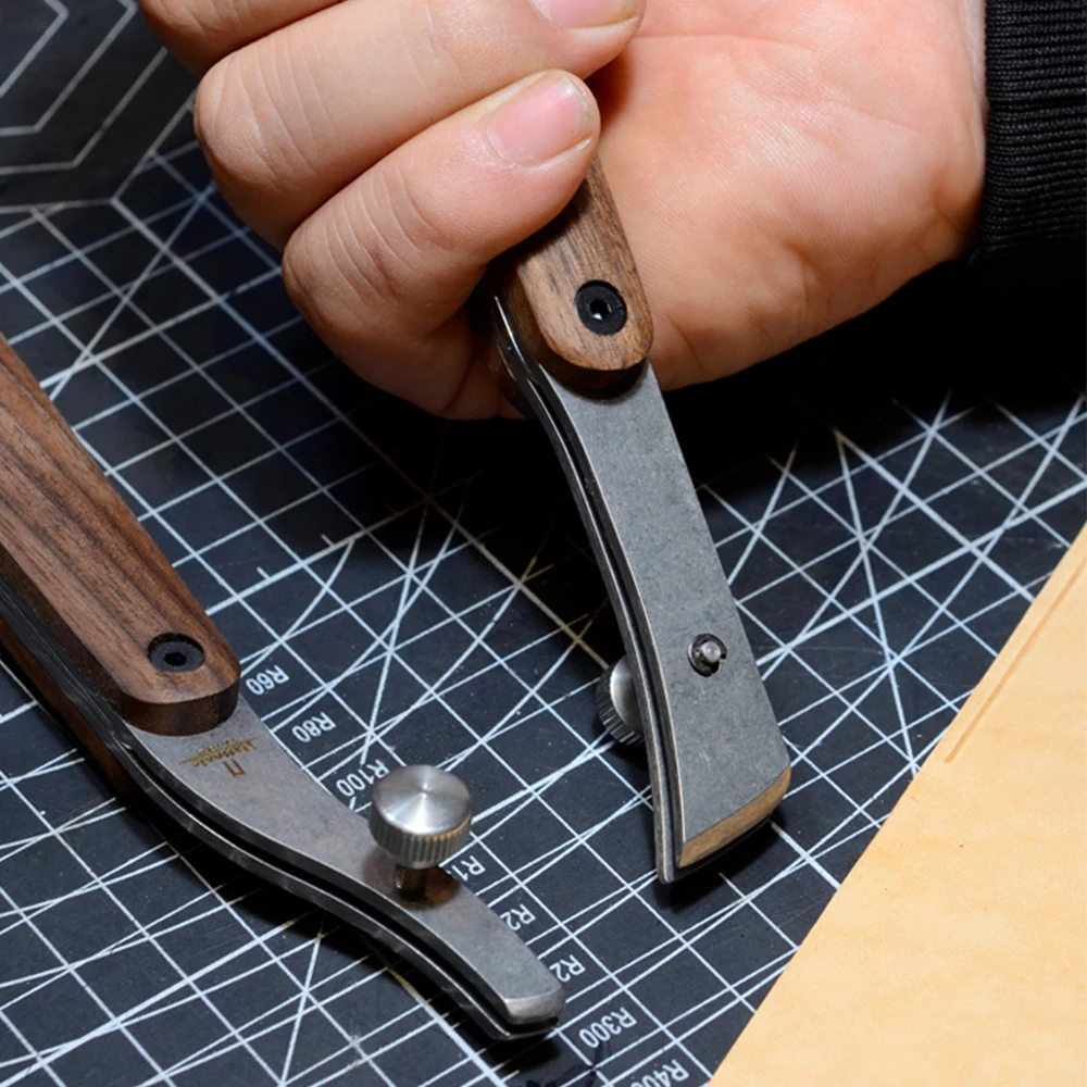 1 шт. держатель для краев Nattools канавок встроенный киля деревянная ручка кожаный