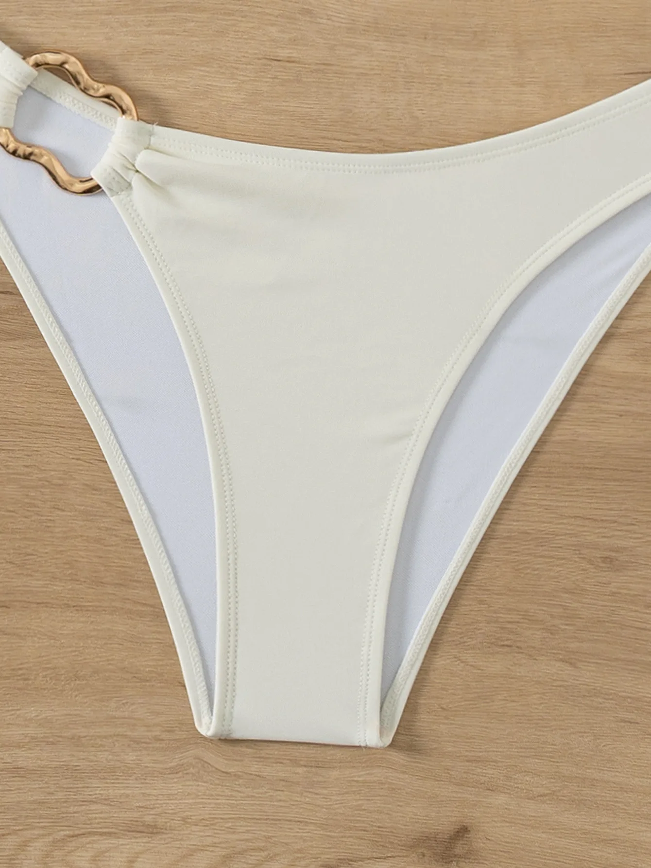 Женское украшение роскошный комплект бикини с микро-стрингами белый купальник