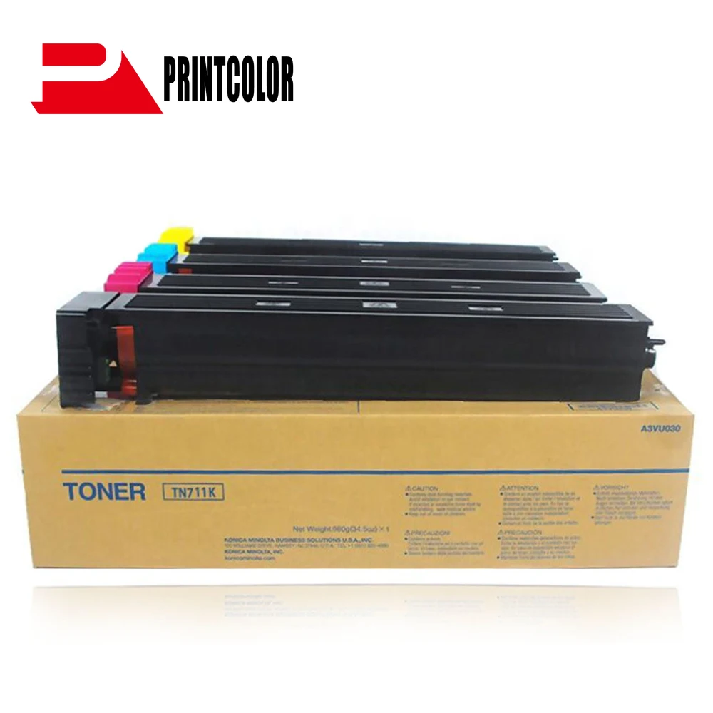 

1PC BK945g CYM535g Compatible TONER CARTRIDGE Konica Minolta TN711 for bizhub C654 C654e C754 C754e C 654 754 654e 754e TN-711