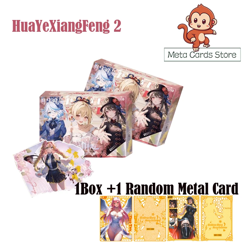 HuaYeXiangFeng 2 коллекционные карты богини Doujin Hutao Keqing Ganyu бустер коробка игрушка
