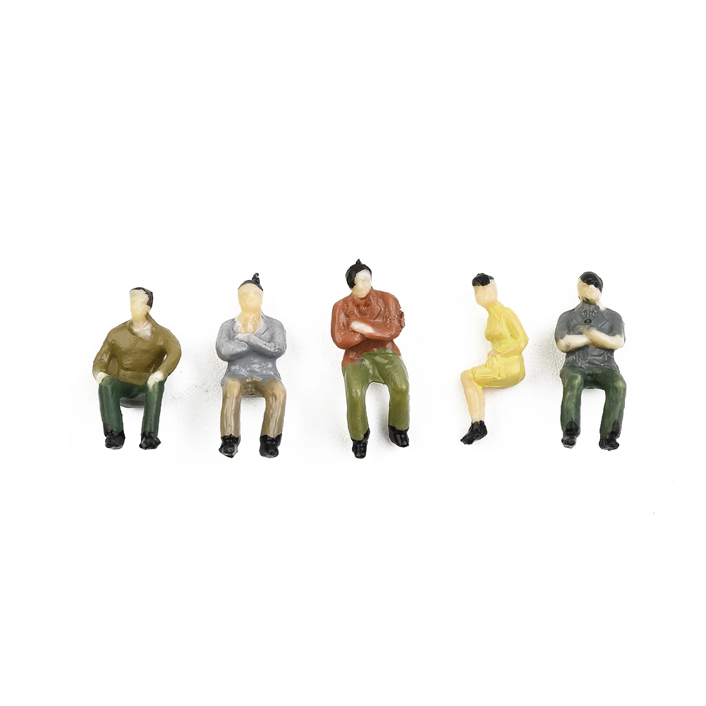 

60pcs HO Scale 1:87 Standing Seated Passenger People Painted Figures Model Train Layout HO Scale Sitting People