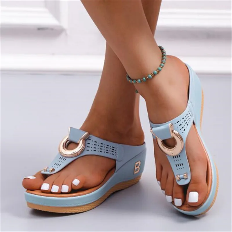 

Women Flip Flops Rome Wedges Platform Slippers 2023 New Trend Brand Designer Sexy Ladies Shoes Causal Beach Dress Slides Zapatos