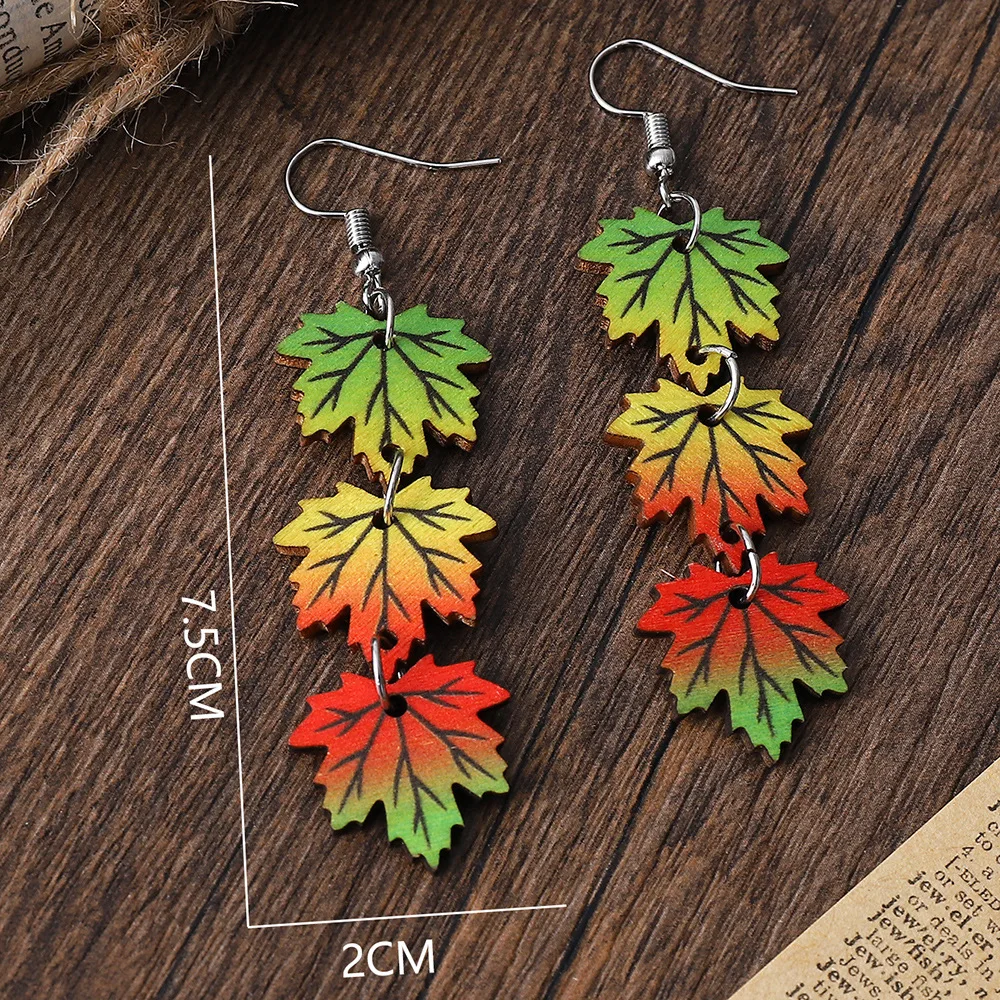 Новые осенние серьги на День Благодарения в виде тыквы кленового листа кофейной